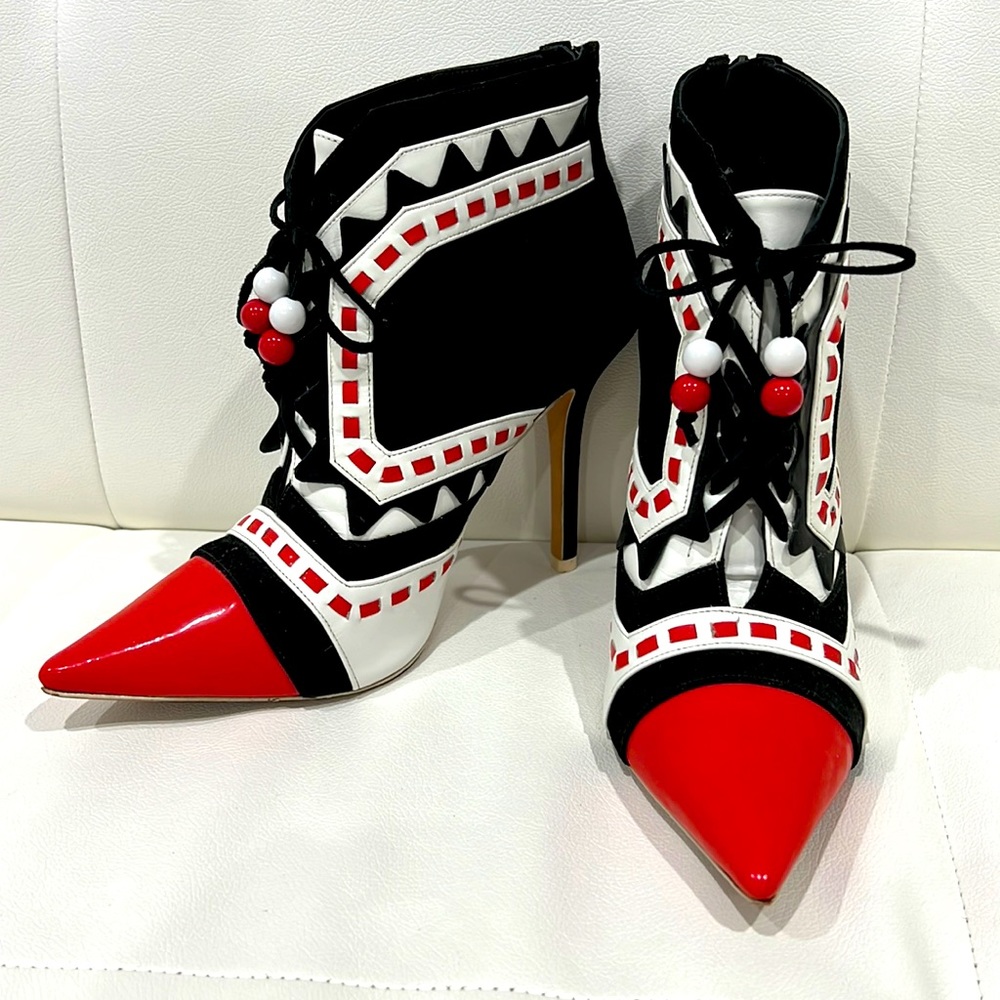 SOPHIA WEBSTER Suede Leather Combo Boots Sz 40